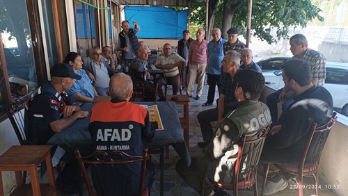 120 Orman Köyünde Yangın Farkındalık Eğitimleri Kapsamında Dikmen İlçesi Köylerinde Eğitim Verilmiştir.